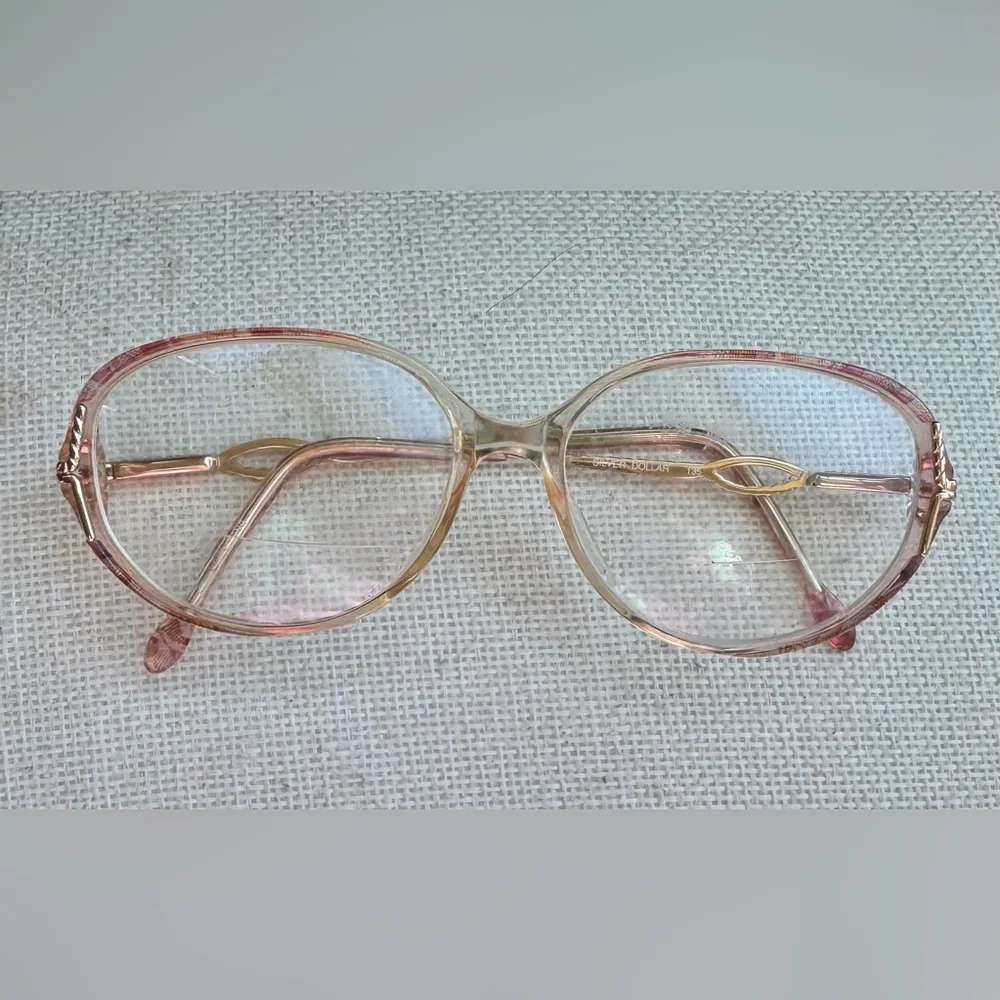 Silver Dollar Suzanna Eyeglass Frames Only Color #2 Pink Tortoise/Gold 51-15-135